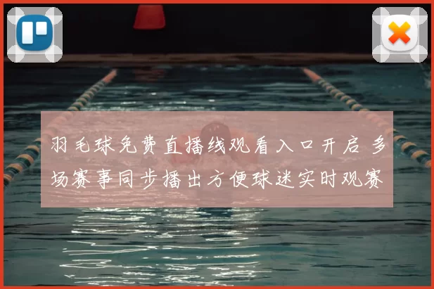 羽毛球免费直播线观看入口开启 多场赛事同步播出方便球迷实时观赛